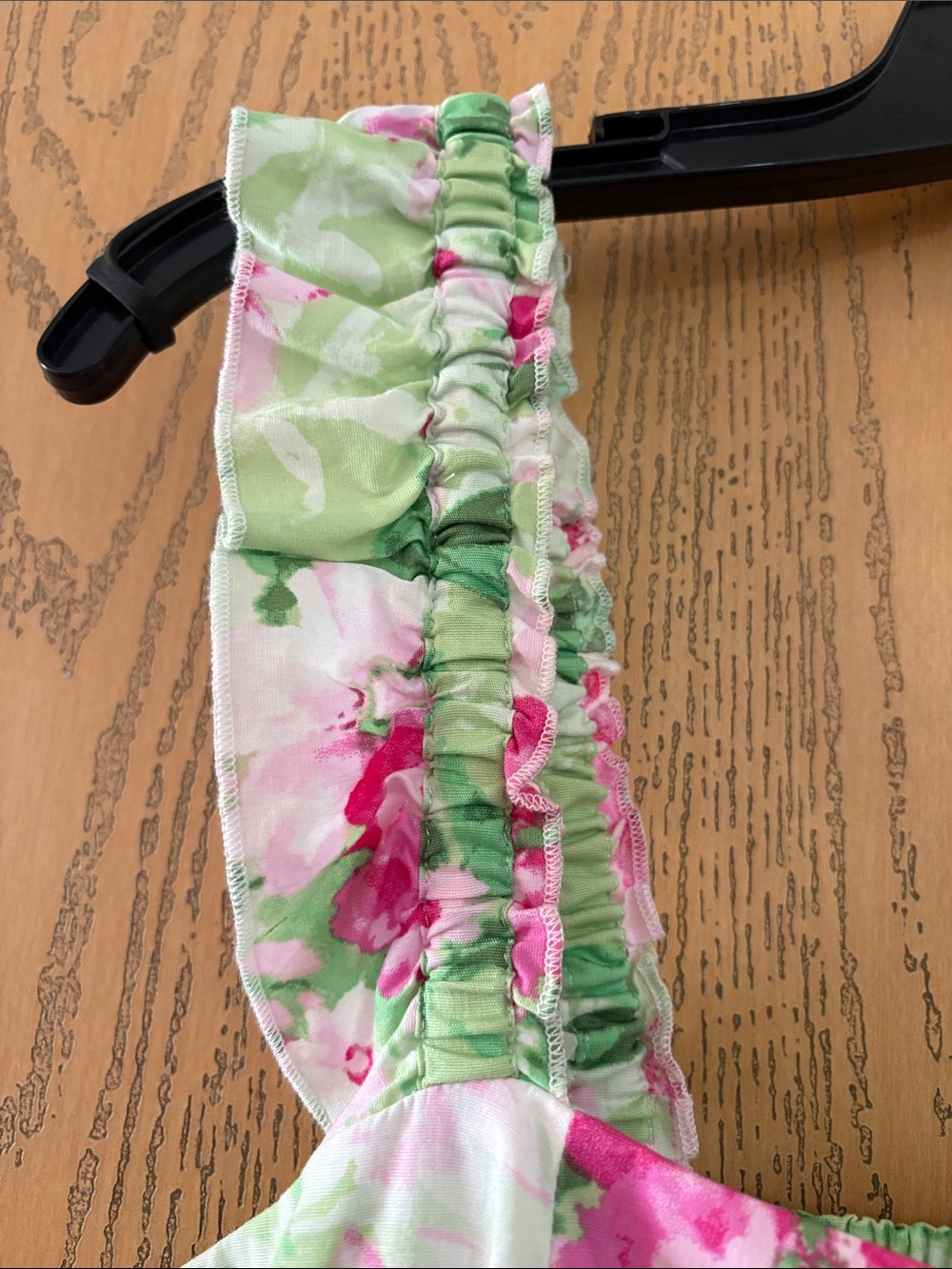 Floral Ruffled Strap Sundress - Pink & Green - Picture 3 of 8